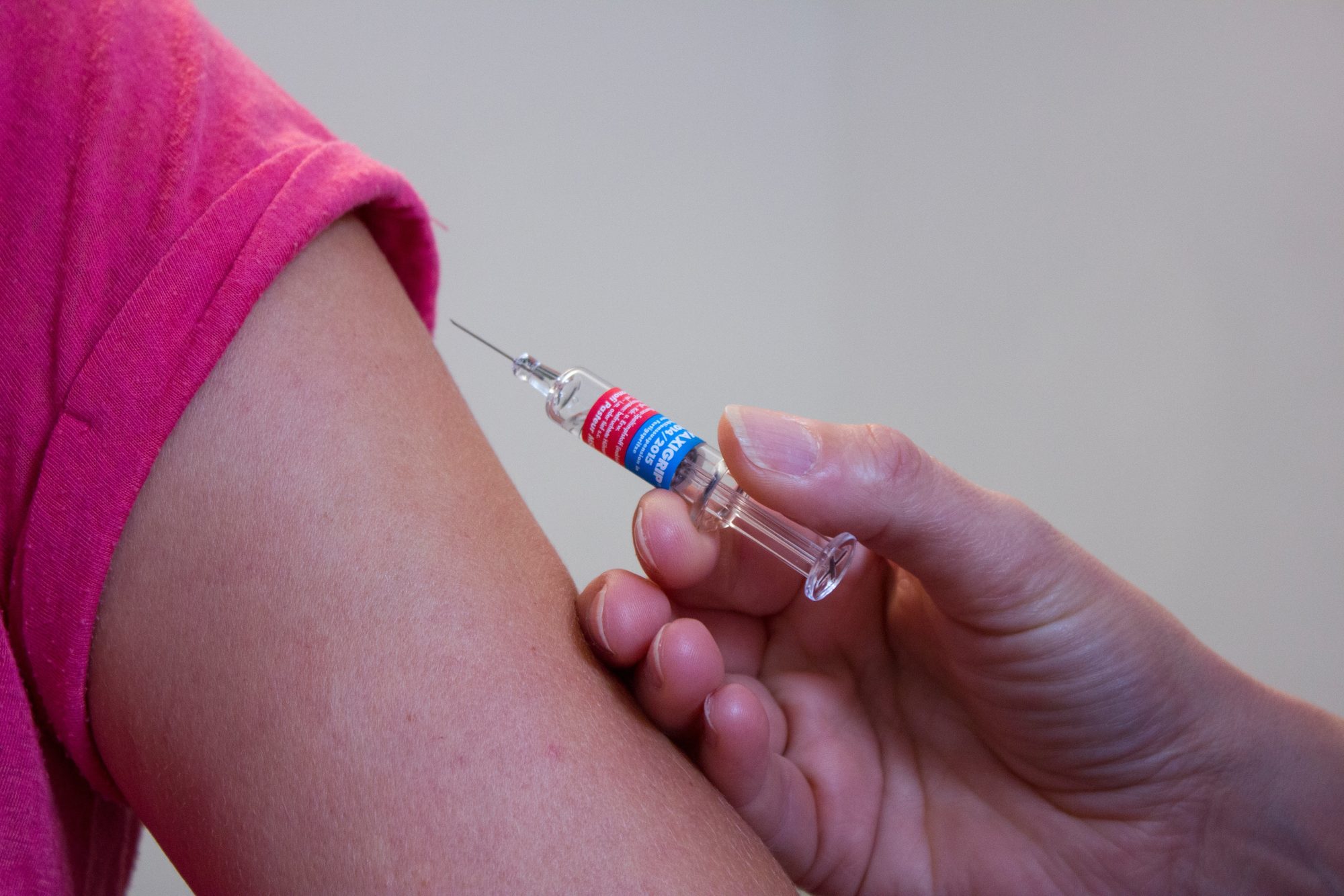 HPV Vaccine in Kenya : a 12 year old girl getting HPV vaccine in Kenya
